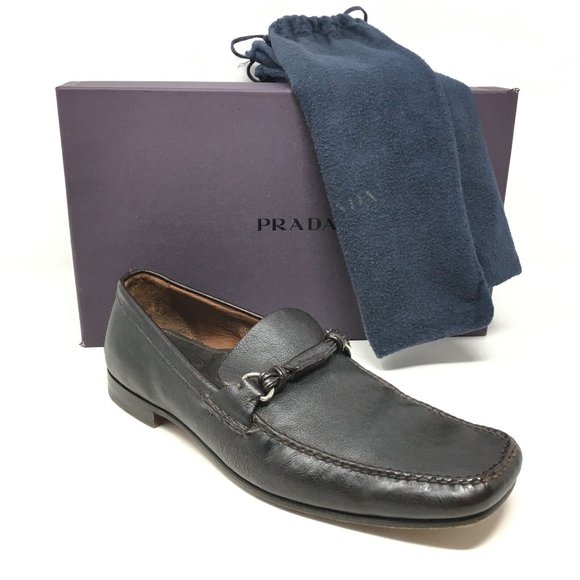 Prada Horsebit Loafers Shoes Size 9 UK/10 US Brown main image 9